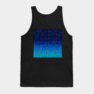 Abstract tiny futuristic circles in deep blue and azure Tank Top